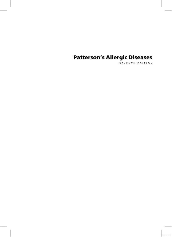 Patterson's Allergic Diseases