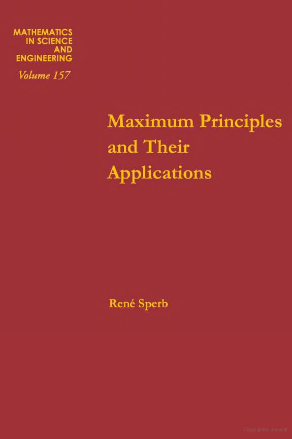Maximum Principles and Their Applications