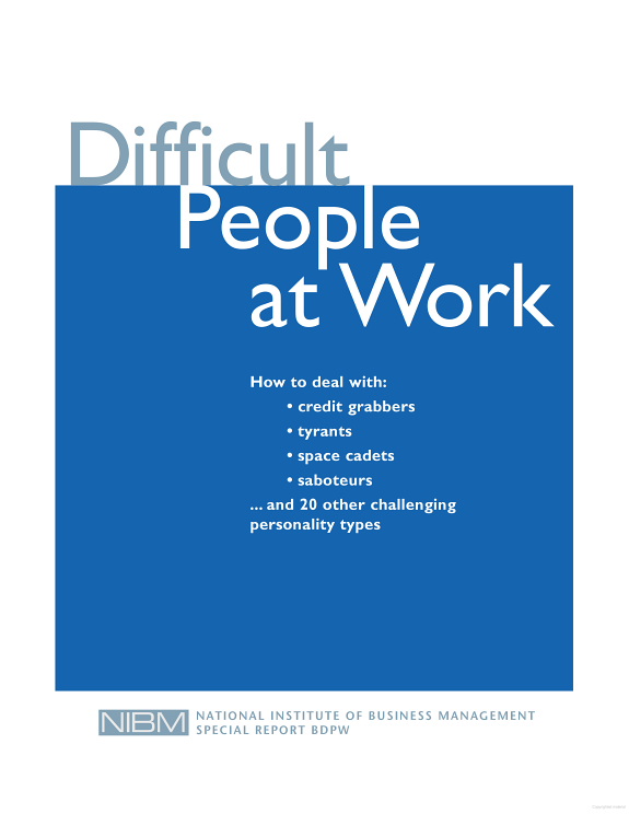 Difficult People at Work