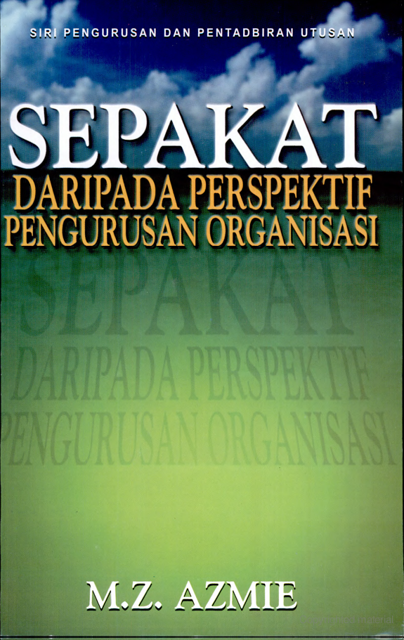 Sepakat daripada perspektif pengurusan organisasi