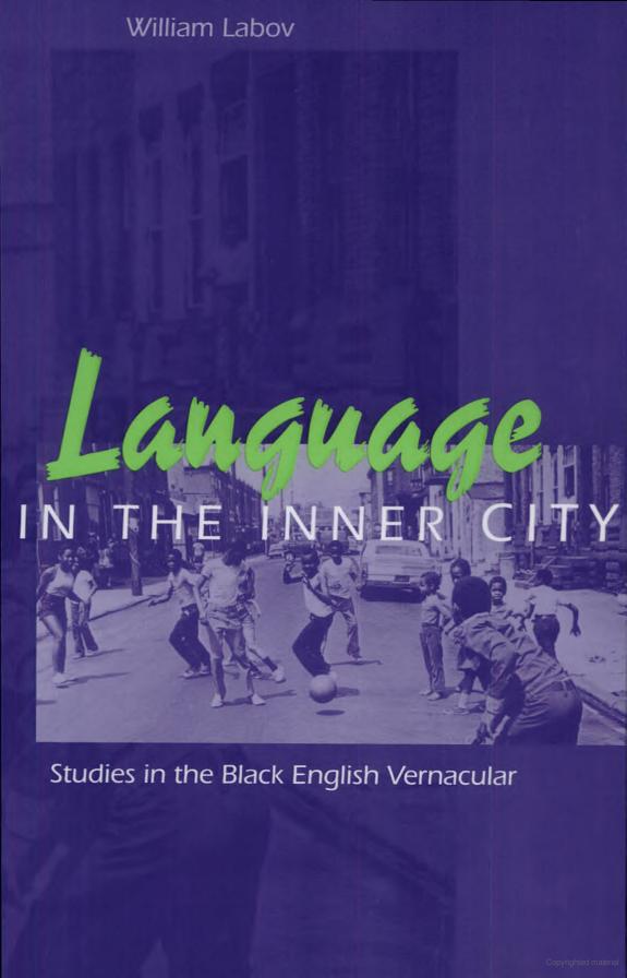 Language in the Inner City