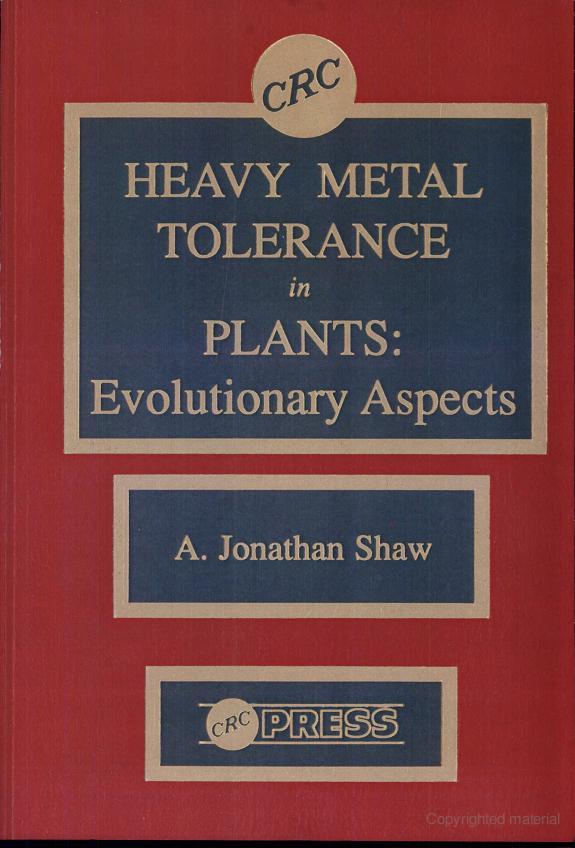 Heavy Metal Tolerance in Plants