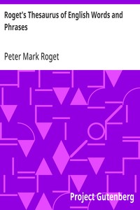 Roget's Thesaurus of English Words and Phrases