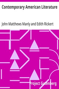 Contemporary American Literature
Bibliographies and Study Outlines