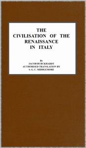 The Civilisation of the Renaissance in Italy