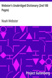 Webster's Unabridged Dictionary (1st 100 Pages)