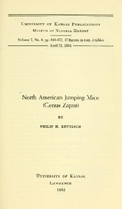 North American Jumping Mice (Genus Zapus)
