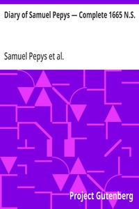 Diary of Samuel Pepys — Complete 1665 N.S.
