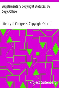 Supplementary Copyright Statutes, US Copy. Office