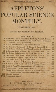 Appletons' Popular Science Monthly, November 1898
Volume 54, November 1898