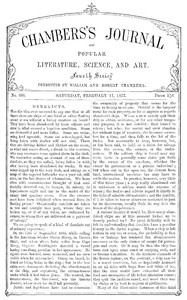 Chambers's Journal of Popular Literature, Science, and Art, No. 686
February 17, 1877