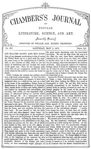 Chambers's Journal of Popular Literature, Science, and Art, No. 697
May 5, 1877