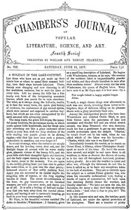 Chambers's Journal of Popular Literature, Science, and Art, No. 703
June 16, 1877