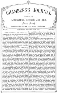 Chambers's Journal of Popular Literature, Science, and Art, No. 724
November 10, 1877