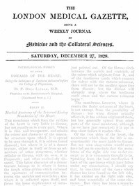 The London Medical Gazette; December 27, 1828
Being a Weekly Journal of Medicine and the Collateral Sciences