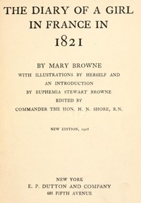 The Diary of a Girl in France in 1821