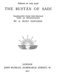 The Bustān of Sadi
Translated from the Persian with an introduction
