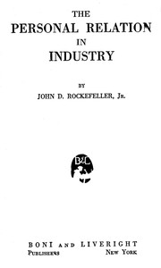 The Personal Relation in Industry