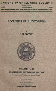 Acoustics of auditoriums