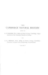 The Cambridge natural history, Vol. 05 (of 10)