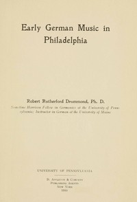 Early German music in Philadelphia