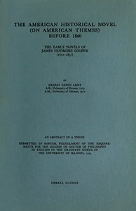 The American historical novel (on American themes) before 1860