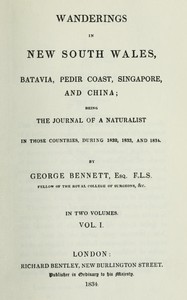 Wanderings in New South Wales, Batavia, Pedir Coast, Singapore, and China, Vol. 1 (of 2)