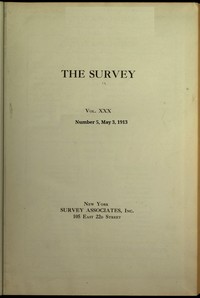 The Survey, Volume 30, Number 5, May 3, 1913