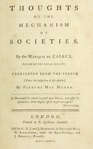 Thoughts on the mechanism of societies