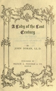 A lady of the last century