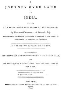 A journey over land to India