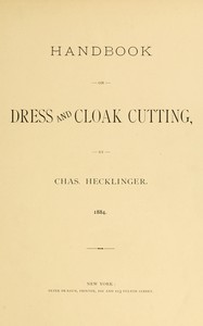Handbook on dress and cloak cutting
