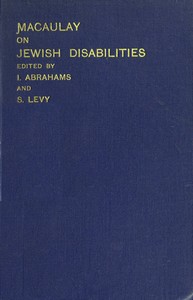 Essay and speech on Jewish disabilities