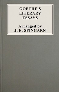 Goethe's literary essays