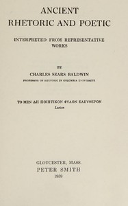 Ancient rhetoric and poetic