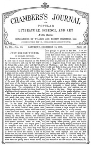 Chambers's Journal of Popular Literature, Science, and Art, fifth series, no. 155, vol. III, December 18, 1886