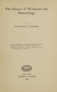 The history of witchcraft and demonology