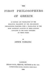 The first philosophers of Greece