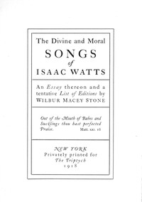 The divine and moral songs of Isaac Watts